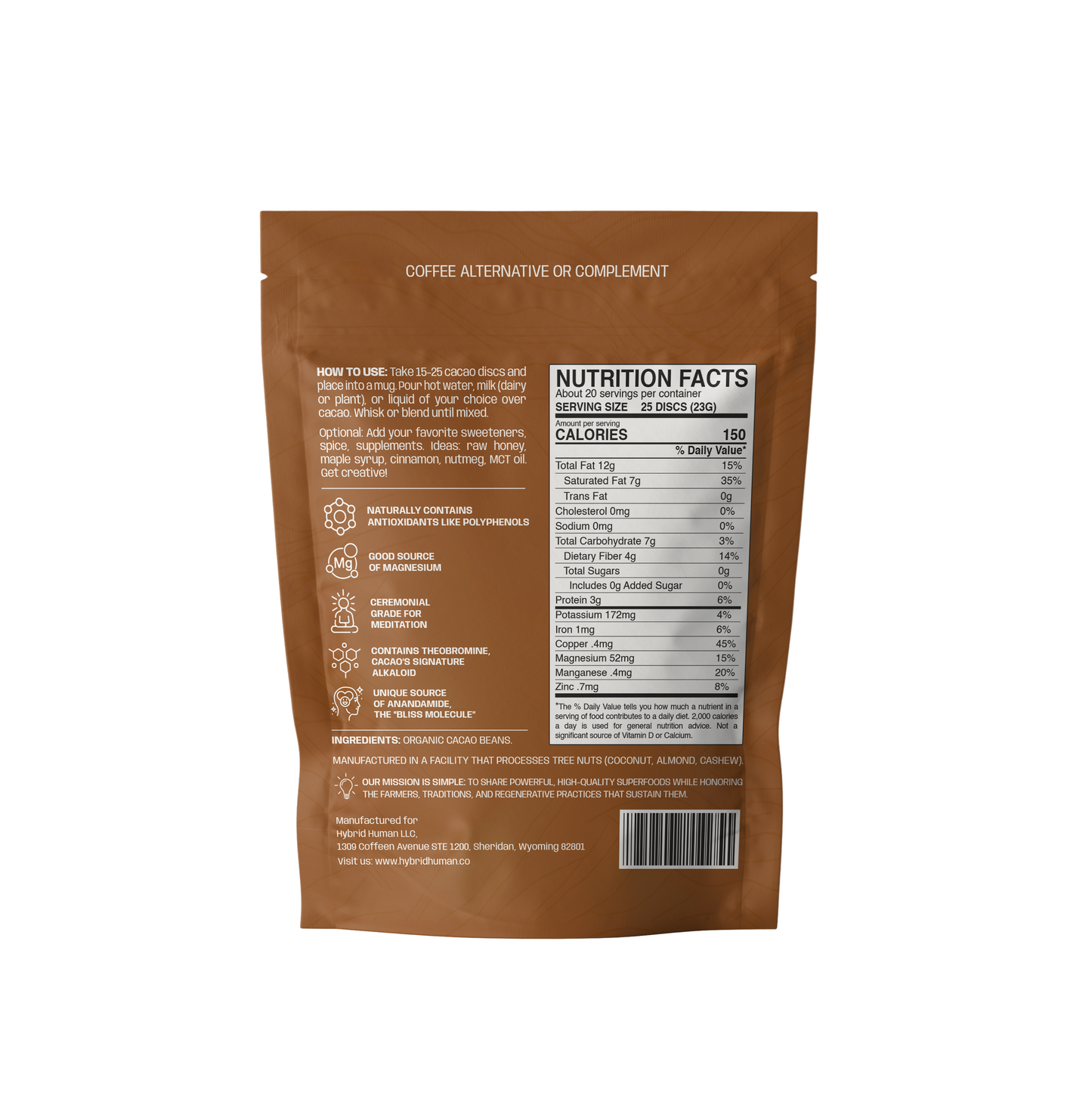 100% Pure Organic Ceremonial Cacao