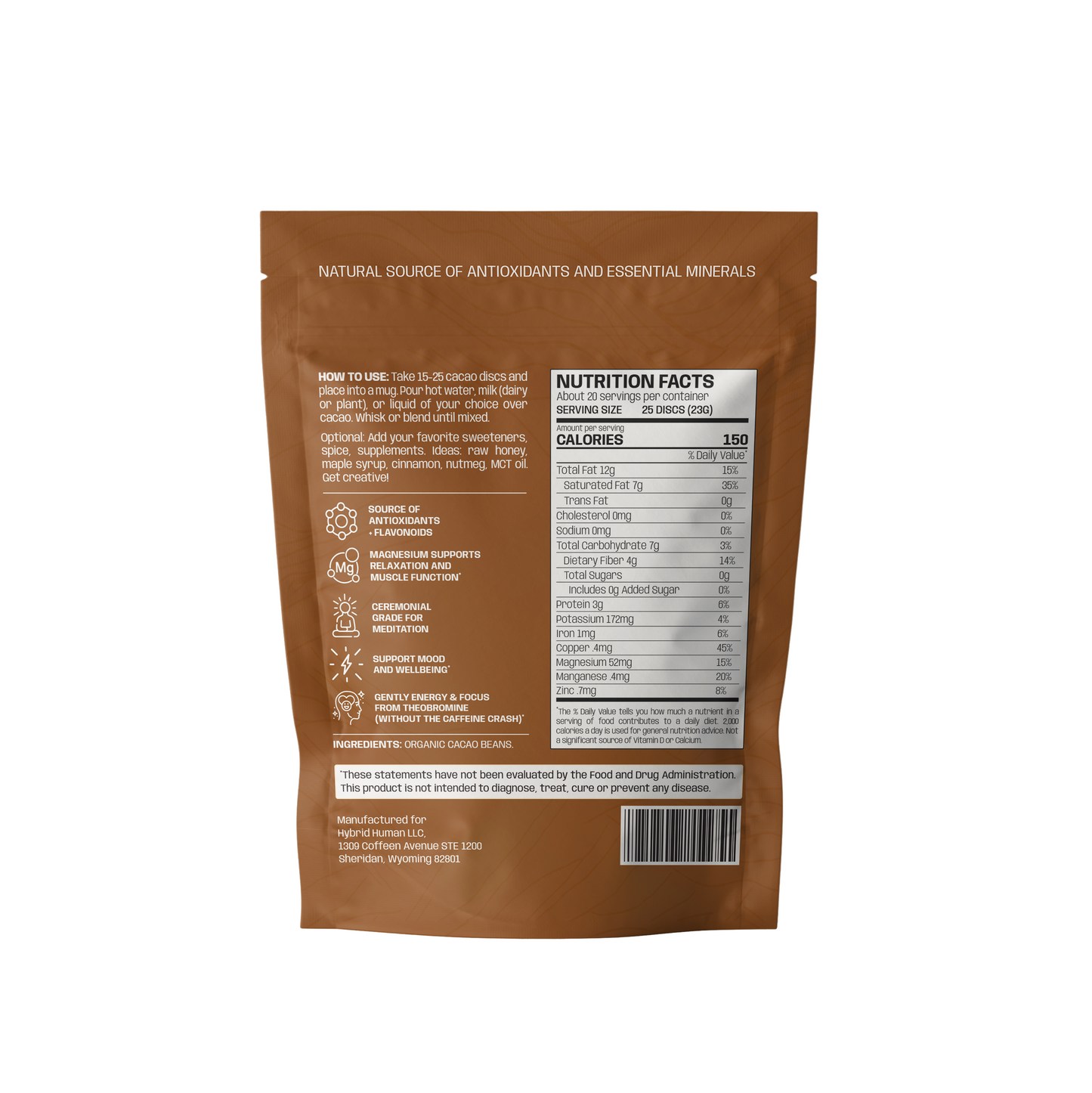 100% Pure Organic Ceremonial Cacao